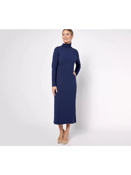 Women with Control Dresses & Skirts - Women with Control Midi Dress Large Petite Finespun Jersey Tummy Control NEW